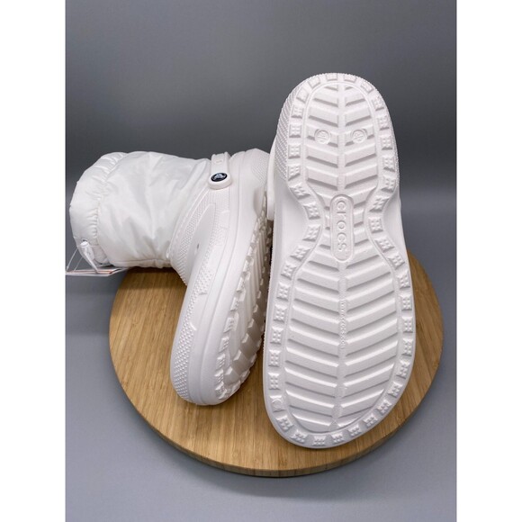 Crocs Mule Faux Fur Lined Boot Shoes White Pull On Lined Clogs 206630 Mens 10 - Picture 11 of 15